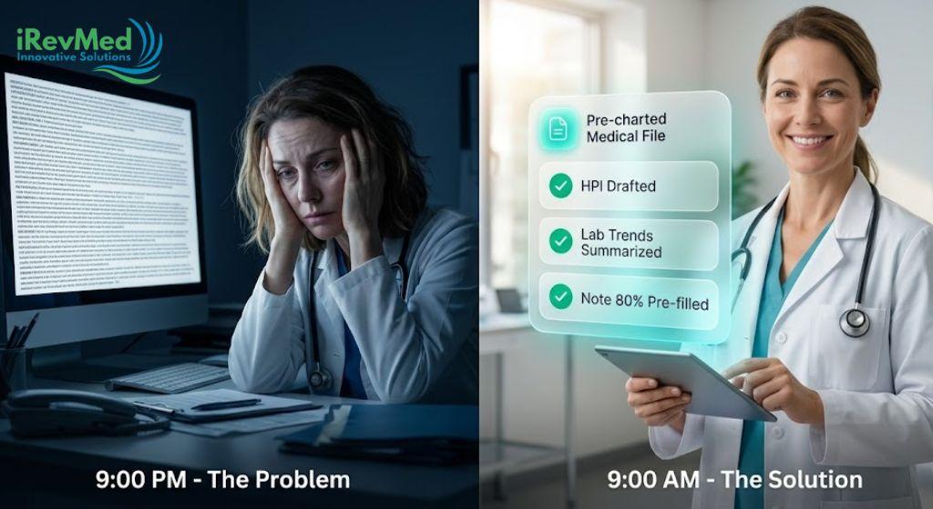 The 6 PM Chart Pile: How Proactive Pre-Charting Ends Physician Burnout — and Grows Your Practice